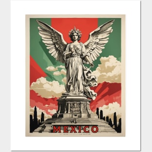 Angel de la Independencia Mexico Tourism Vintage Poster Posters and Art